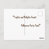 「権利と快楽が待つ:ハローウィンパーティ時間! ポストカード (裏面)
