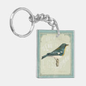 権利に直面しているヴィンテージの鳥 キーホルダー (正面左)