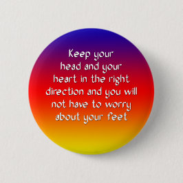 権利のあなたの頭部そしてあなたのハートを保って下さい 缶バッジ