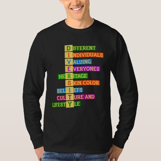 権利の多様性の親切な平和の平等の包含 Tシャツ (正面)