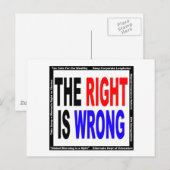 権利は間違っています ポストカード (正面/裏面)