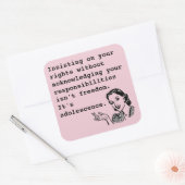 権利を主張して… スクエアシール (封筒)