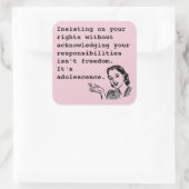 権利を主張して… スクエアシール (バッグ)