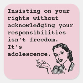 権利を主張して… スクエアシール