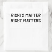 権利事項グランジ 長方形シール (バッグ)