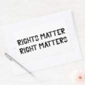 権利事項グランジ 長方形シール (封筒)