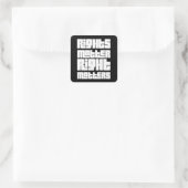 権利事項（レトロホワイト） スクエアシール (バッグ)