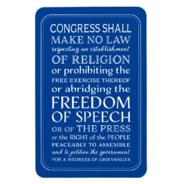 権利法言論の自由ヴィンテージレタリング マグネット