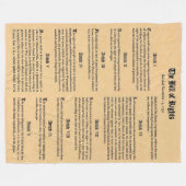 権利章典のフリースブランケット フリースブランケット (正面(横))