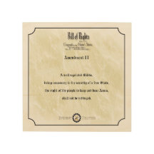 権利章典-第2修正の素朴な壁のプラク