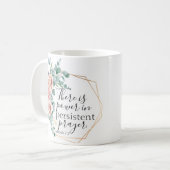 権力が祈りの言葉する コーヒーマグカップ (正面左)