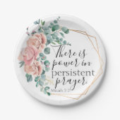 権力が祈りの言葉する ペーパープレート (正面)