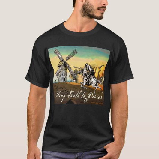 権力に真実を持ち込むこと Tシャツ (正面)