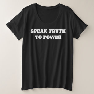 権力に真実を語る プラスサイズTシャツ