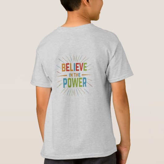 権力信じの中で Tシャツ (裏面)