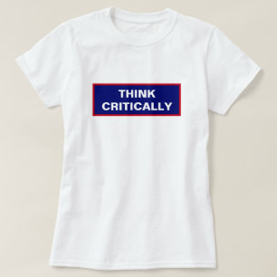 権力考えに対して批判的な質問をする Tシャツ