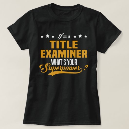 権原の審査官 Tシャツ (デザイン正面)