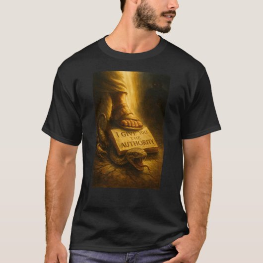 「権威をもって歩め」 ルカ 10:19 Tシャツ (正面)