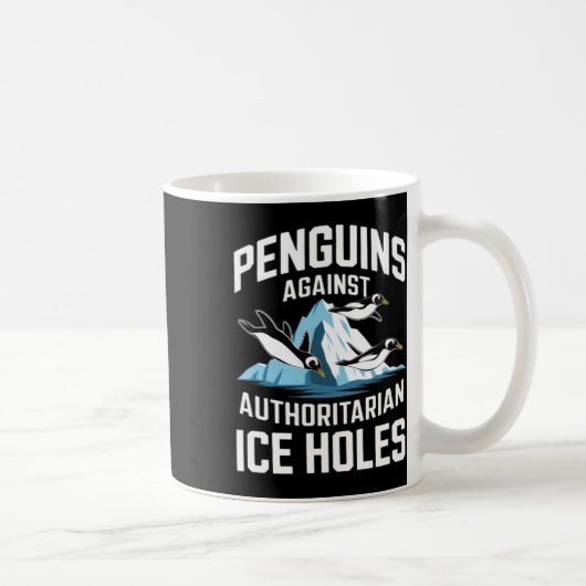 権威主義的なアイスホールStaに対するトランプペンギン コーヒーマグカップ (右)