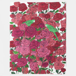 権限の付与バラ フリースブランケット