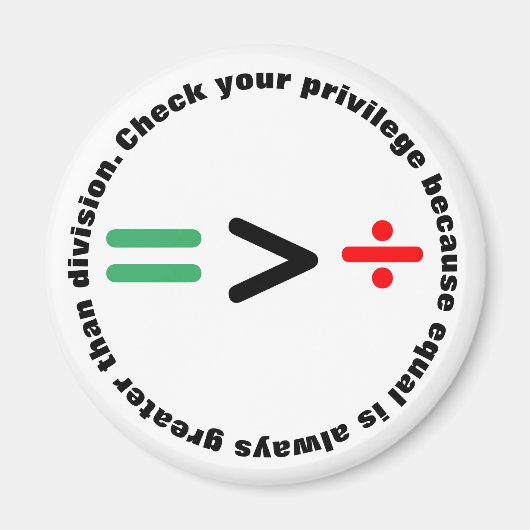 権限の確認 |除算素晴らしと等しい マグネット (正面)