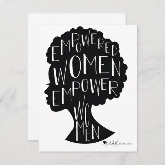 権限を与えられた女性は監視 ノートカード (正面/裏面)