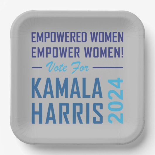 権限を持った女性は女性に力を与える! ペーパープレート (正面)