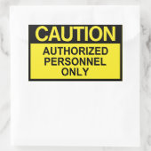 権限を持つスタッフのみ 長方形シール (バッグ)