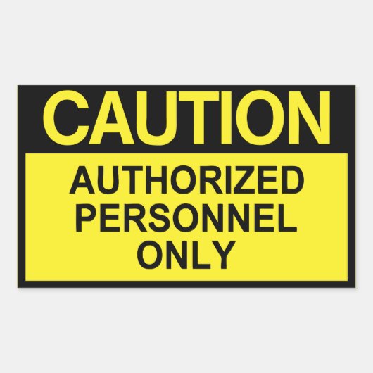 権限を持つスタッフのみ 長方形シール (正面)