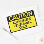 権限を持つスタッフのみ 長方形シール (封筒)