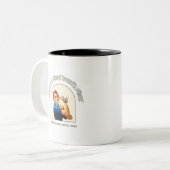 権限を持つ女性が女性に力を与える2トーンのコーヒーマグ ツートーンマグカップ (正面左)