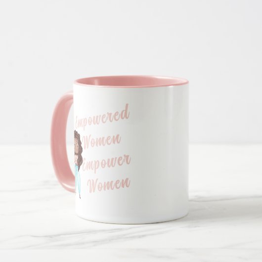 権限を持つ女性が女性のマグカップを強化 マグカップ (正面左)