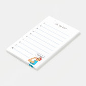 権限を持つ女性が投稿ノートをリストする ポストイット (アングル)