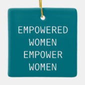 権限を持つ女性がRBGをカッコいい強化 セラミックオーナメント (正面)