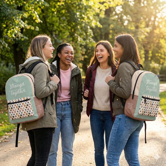 権限を持つ女性バックパック プリントバックパック