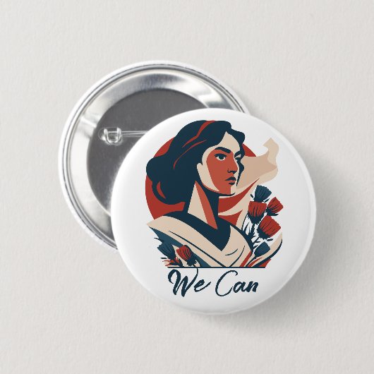 権限を持つ女性 缶バッジ (正面&裏面)