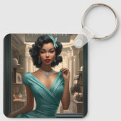 権限を持つ美しいアクセサリ キーホルダー (裏面)