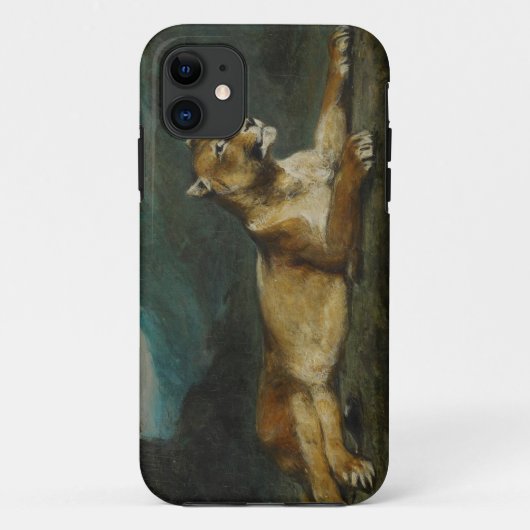 横たわっている雌ジシc.1855 (パネルの油) Case-Mate iPhoneケース (裏面)