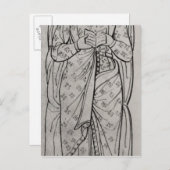 横たわるアキテーヌのエレアノール ポストカード (正面/裏面)