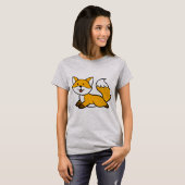 横たわる狐Tシャツ Tシャツ (正面フル)