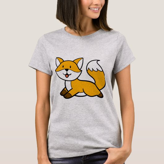 横たわる狐Tシャツ Tシャツ (正面)