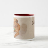 横になるNeco ツートーンマグカップ (中央)