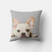 横になフランスのったブルドッグ クッション (裏面)