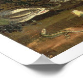 横にアザミ、花、爬虫類、蝶 ポスター (角)