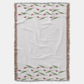 横にピンクのチューリップ スローブランケット (正面縦)