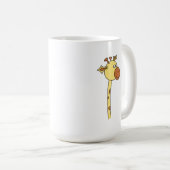 横に見ているキリン。 漫画 コーヒーマグカップ (正面右)