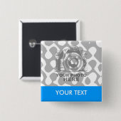 横のあなた自身の正方形ボタンを作成して下さい 缶バッジ (正面&裏面)