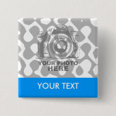 横のあなた自身の正方形ボタンを作成して下さい 缶バッジ (正面)