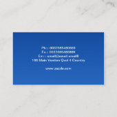 横のデザインの観光事業の代理業カード 名刺 (裏面)