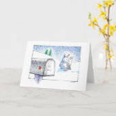 横のポストカード- カード (黄色い花)